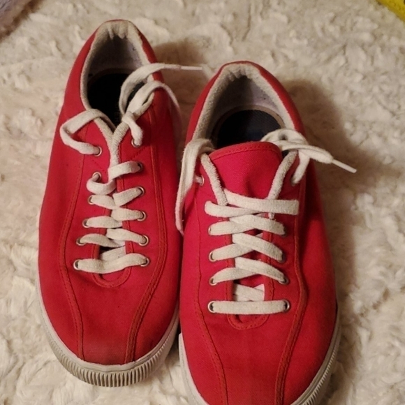 Sperry Top Siders Vintage Sz 8.5 Red Sneakers - Picture 1 of 7